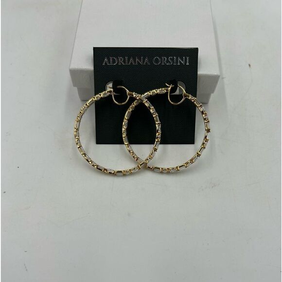Women’s Adriana Orsini, gold tone, hoop earrings - Picture 1 of 7